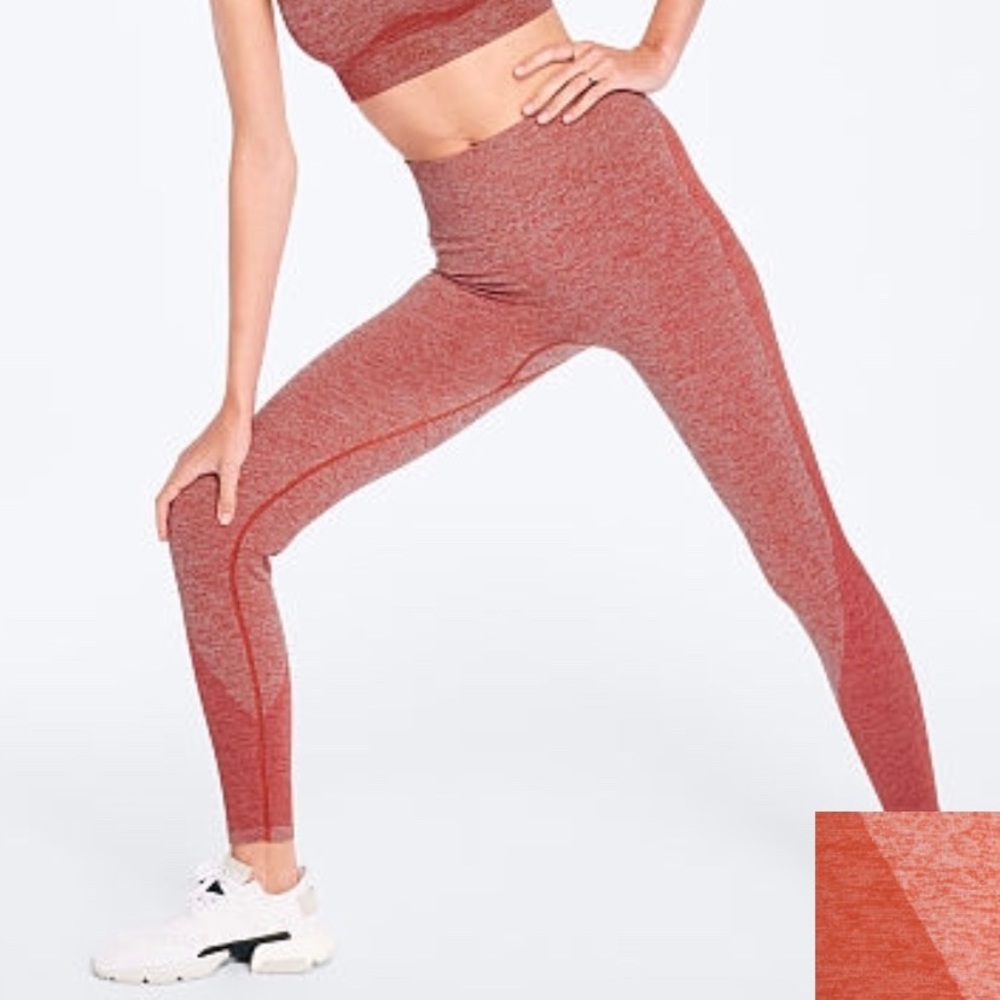 Pink seamless workout tights